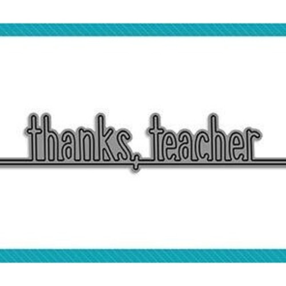 Lawn Fawn Thanks Teacher Border Die For Die-Cutting Machines Cards Crafts Used